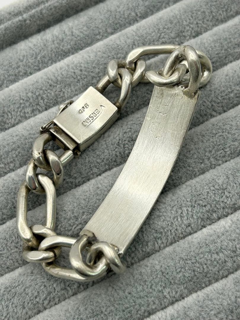 VERSANI ベルサーニ 925シルバー クロス IDブレスレット 喜平 極太