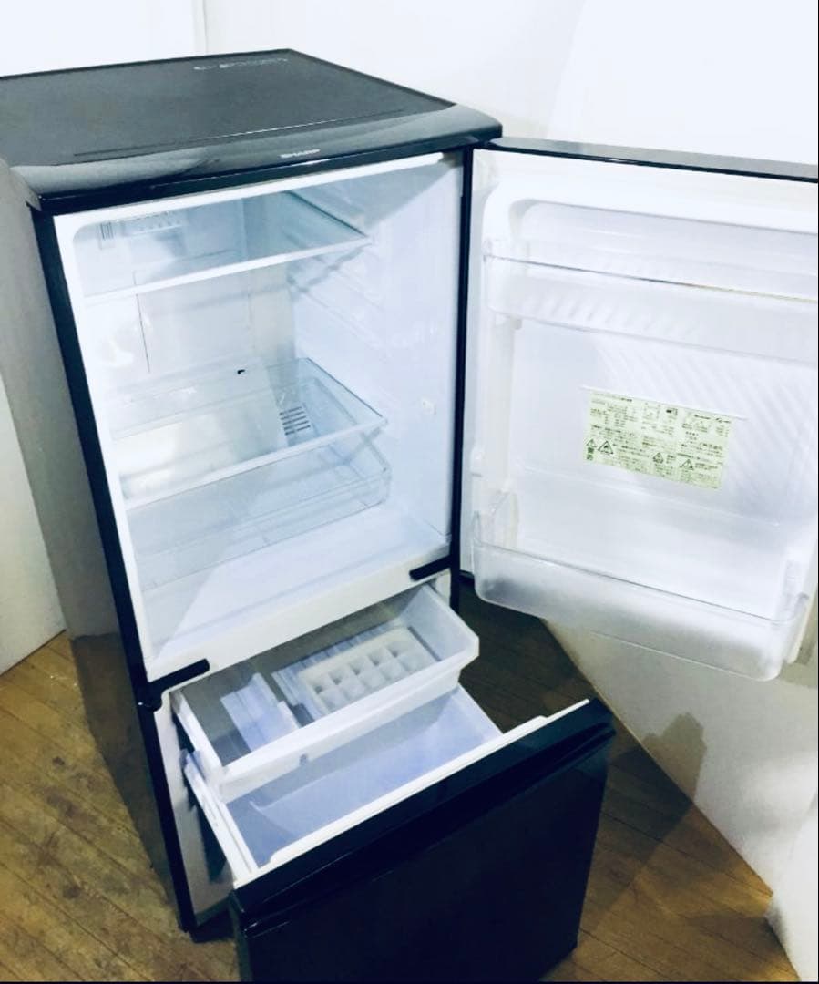 黒色 冷蔵庫 上下二段式