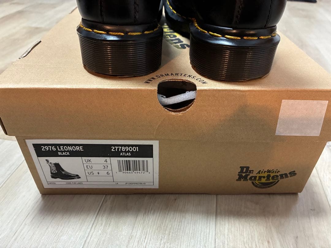 【美品】Dr.Martens ドクターマーチン ワークブーツ UK4 黒 ゼブラ