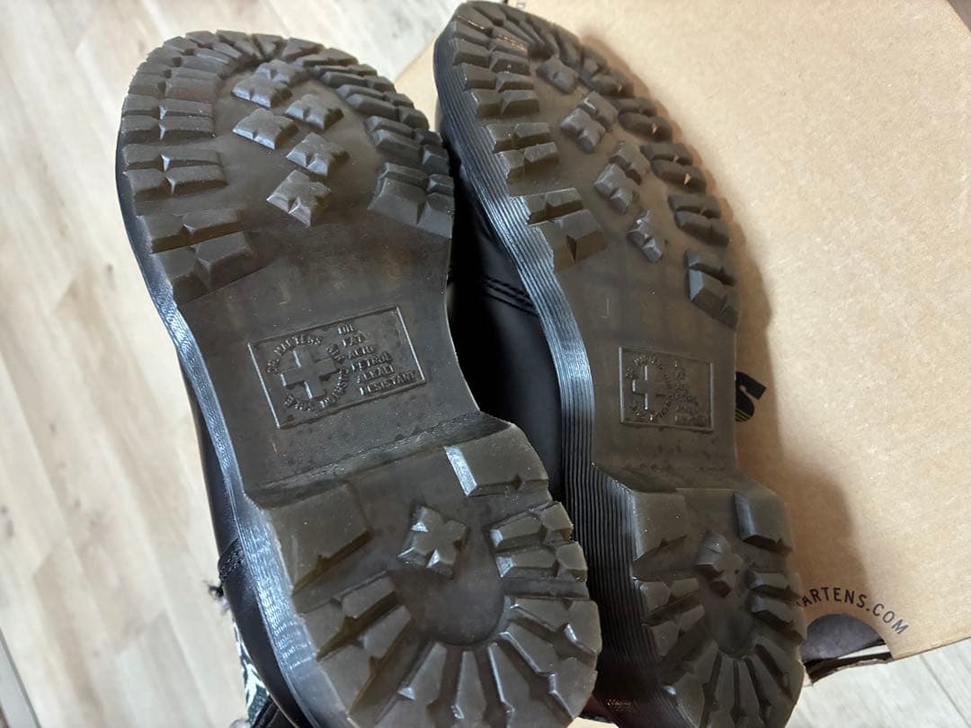 【美品】Dr.Martens ドクターマーチン ワークブーツ UK4 黒 ゼブラ