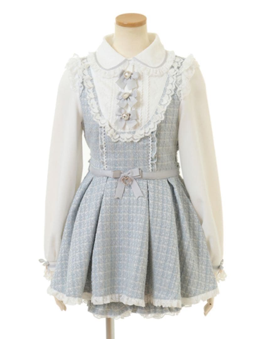 LIZLISA リズリサ 3つリボンツイードセットアップ