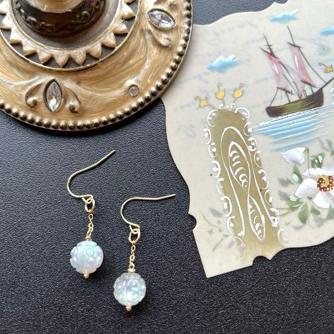 おともさん様✴︎ラブラドライトカービング＆ロードナイト＊ピアス