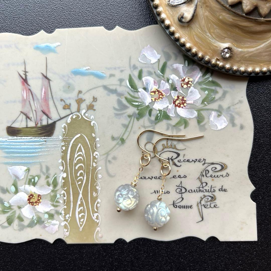 おともさん様✴︎ラブラドライトカービング＆ロードナイト＊ピアス