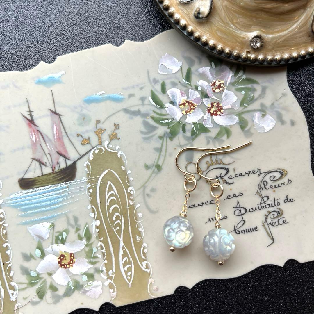 おともさん様✴︎ラブラドライトカービング＆ロードナイト＊ピアス