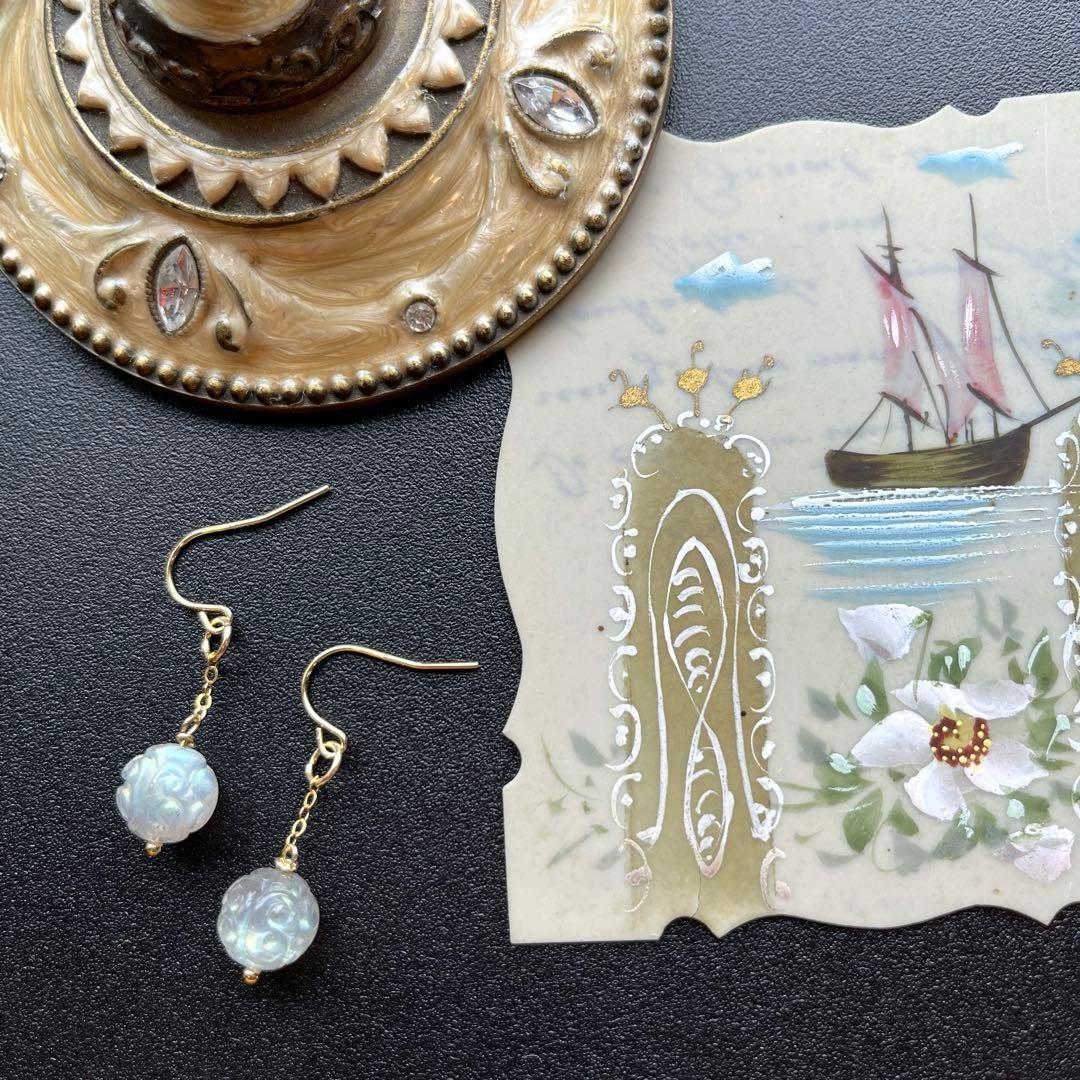 おともさん様✴︎ラブラドライトカービング＆ロードナイト＊ピアス