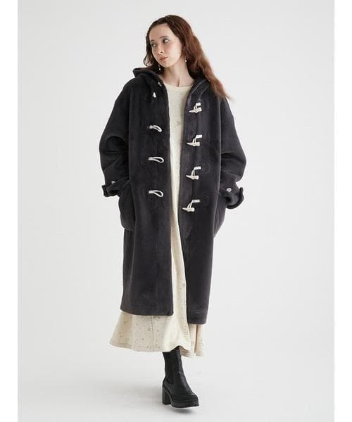 未使用　FURFUR　ファーファー　エコファーダッフルコート　22AW グレー