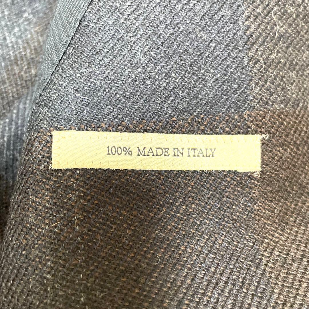 美品 LATORRE URBANJ 伊製 チェックウール チェスターコート 48