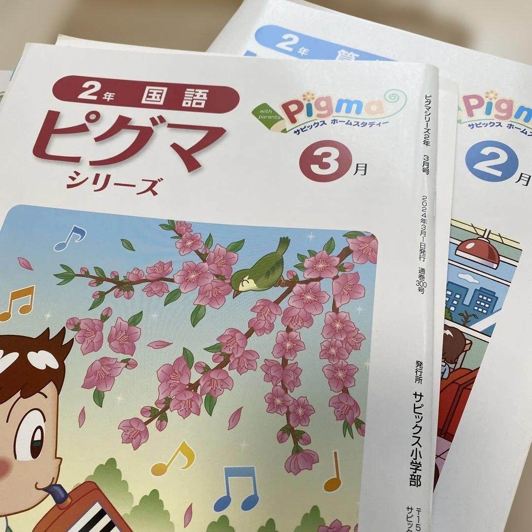 【未使用未記入】Sapix ピグマキッズくらぶ 2年 国語 算数