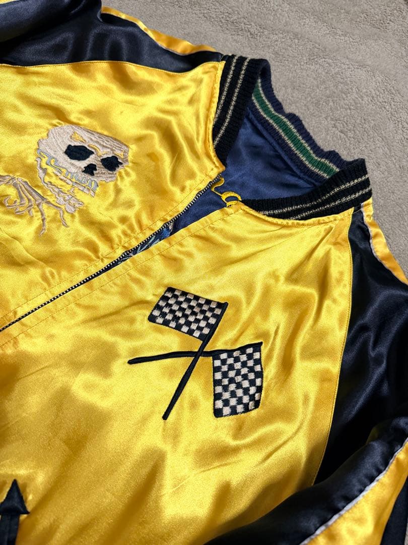 ２面用 テーラー東洋 スカル 鷲 日本限定 スカジャン vintage　サテン