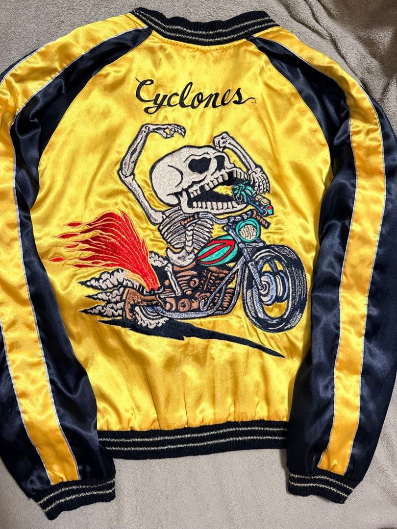 ２面用 テーラー東洋 スカル 鷲 日本限定 スカジャン vintage　サテン