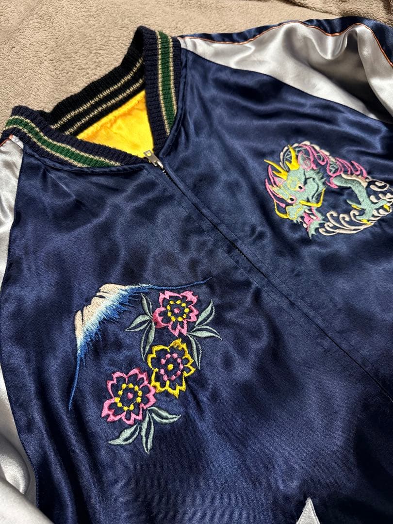 ２面用 テーラー東洋 スカル 鷲 日本限定 スカジャン vintage　サテン