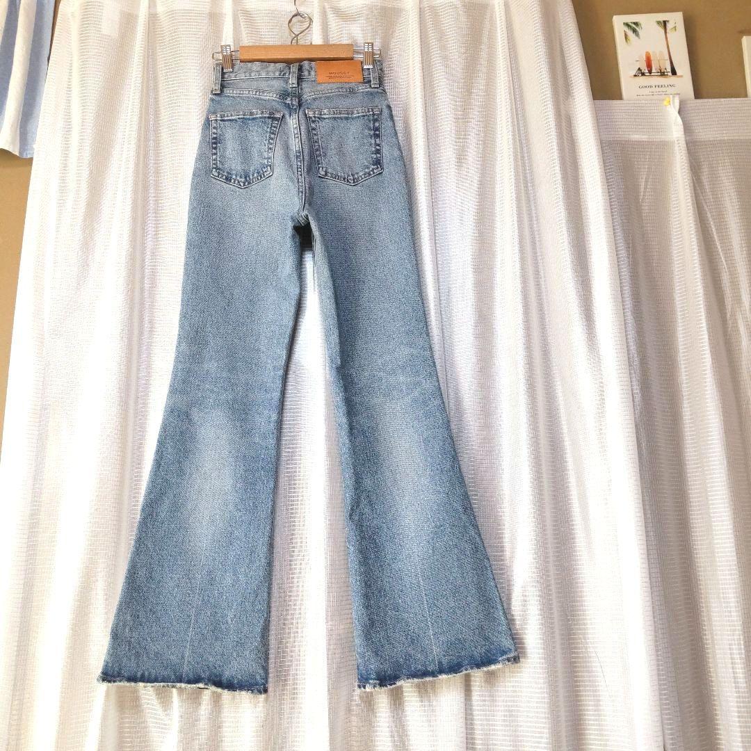 美品✦MOUSSY/ マウジーMVS FLARE/S/ライトブルー/ストレッチ