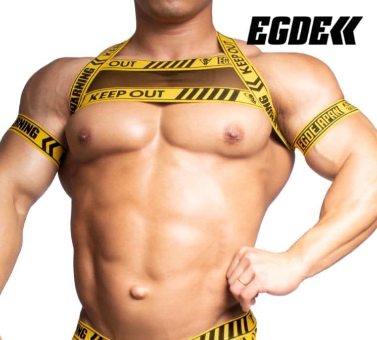EGDE 『KEEP OUT』ハーネス&ビキニ 上下セット XL