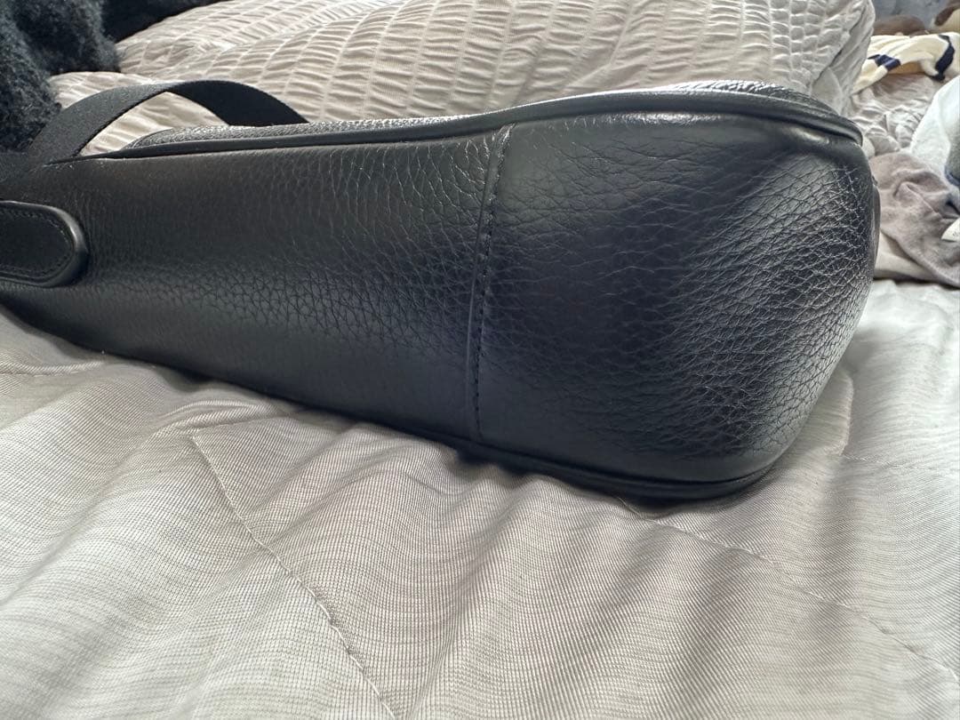 Coach ブラック レザー メッセンジャーバッグ