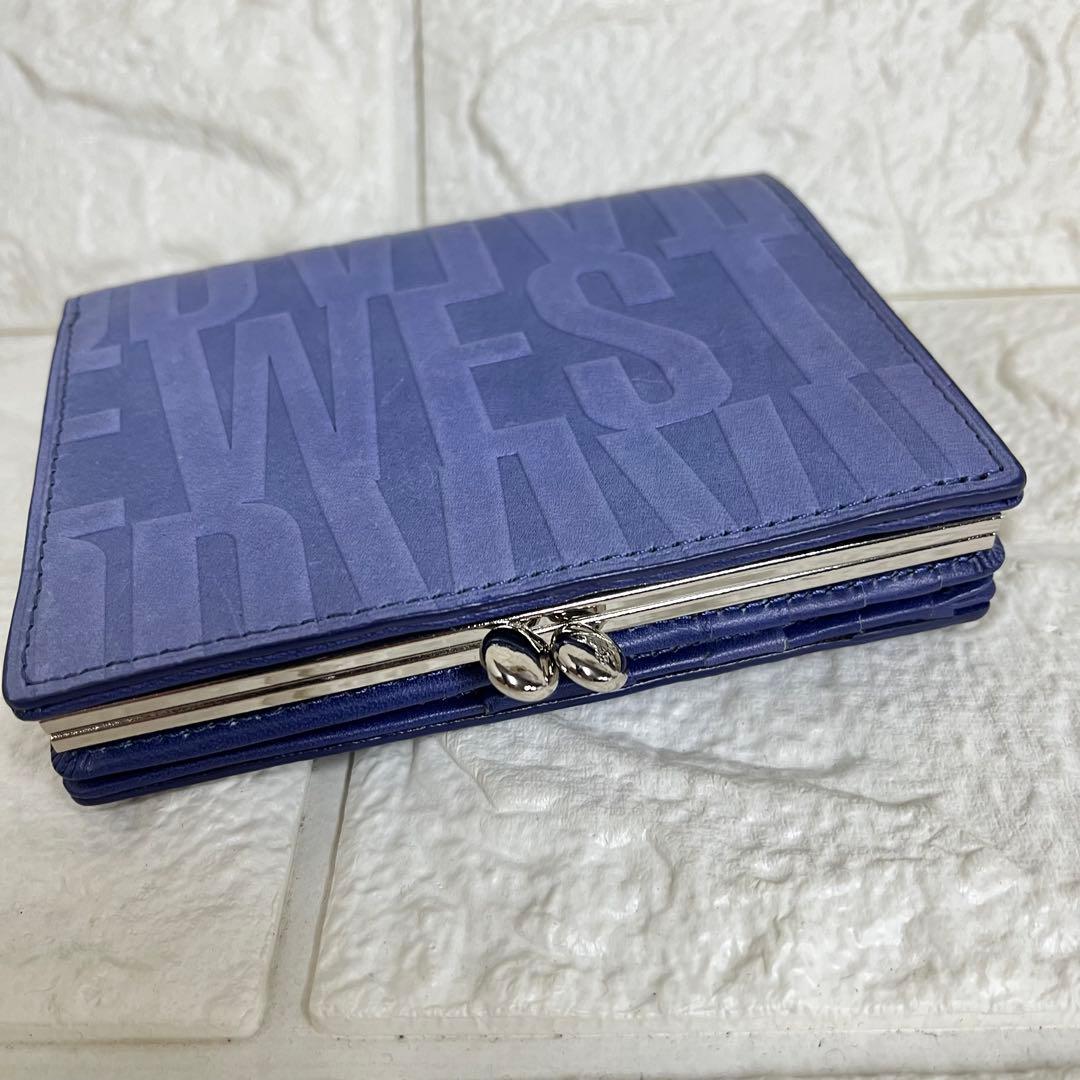 ヴィヴィアンウエストウッド　折り財布　ブライダルボックス　がま口　ブルー　オーブ