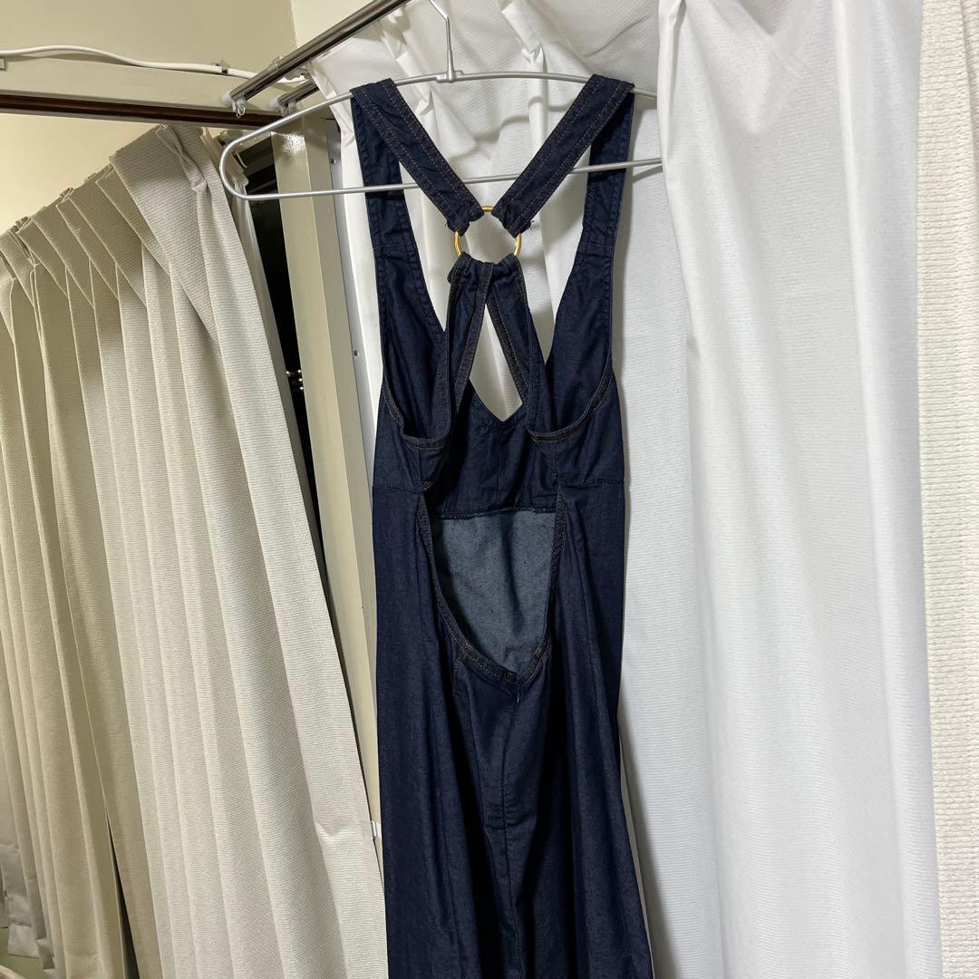 D&G☆ デニム クロスストラップ ロングスカート