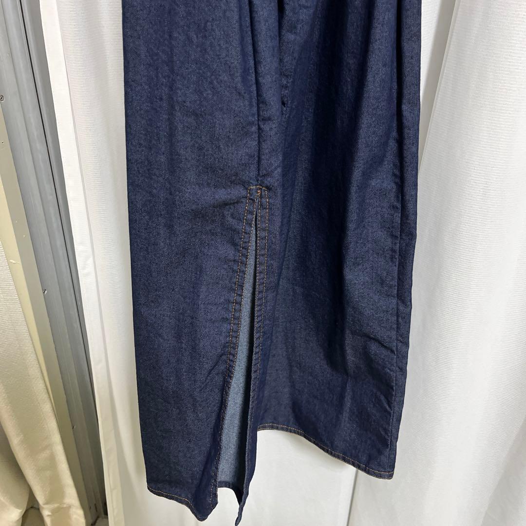 D&G☆ デニム クロスストラップ ロングスカート