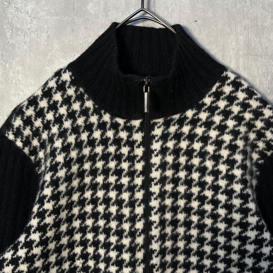 美シルエット☆ ラルフローレン カシミヤ100% バイカラー ドライバーズニット