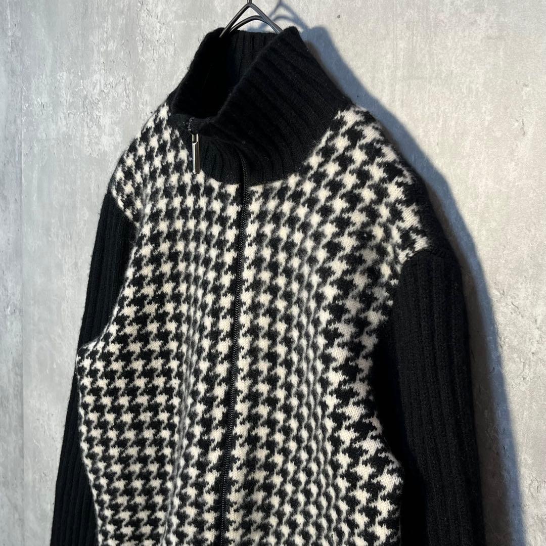 美シルエット☆ ラルフローレン カシミヤ100% バイカラー ドライバーズニット