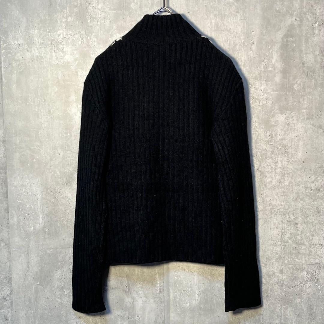 美シルエット☆ ラルフローレン カシミヤ100% バイカラー ドライバーズニット