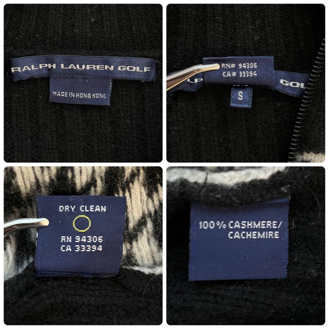 美シルエット☆ ラルフローレン カシミヤ100% バイカラー ドライバーズニット