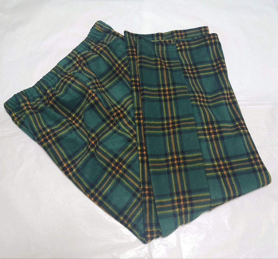 新品タグ付き マタノアツコ パジャマ ルームウェア フリース チェック L