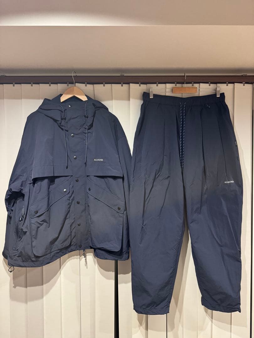 Alound ナイロンジャケット ナイロンパンツ セットアップ ネイビー XL