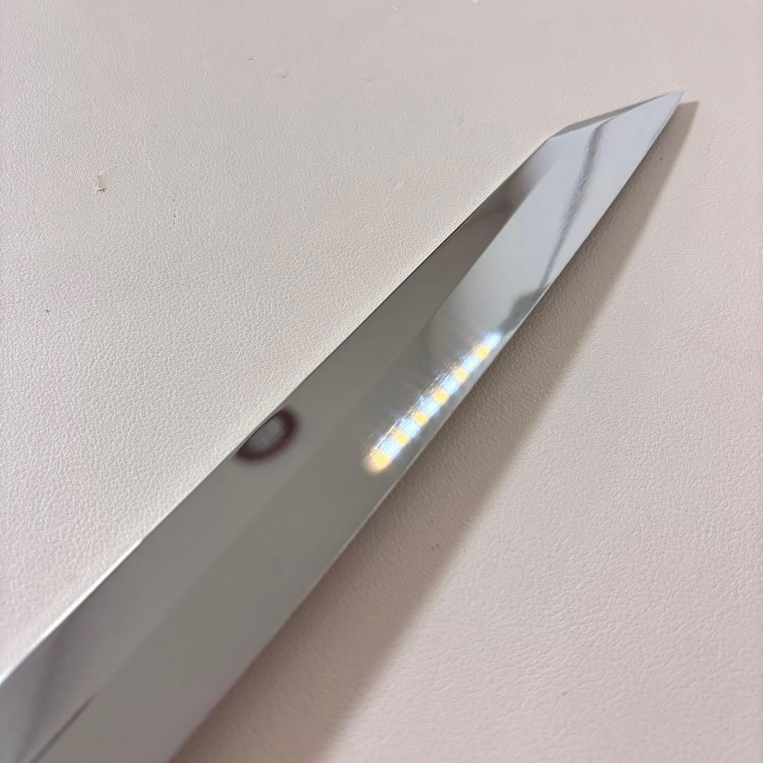 【特価限定】270mm 切付柳刃包丁 鏡面　黒檀八角柄 刺身包丁 「全鋼」'ᘗ