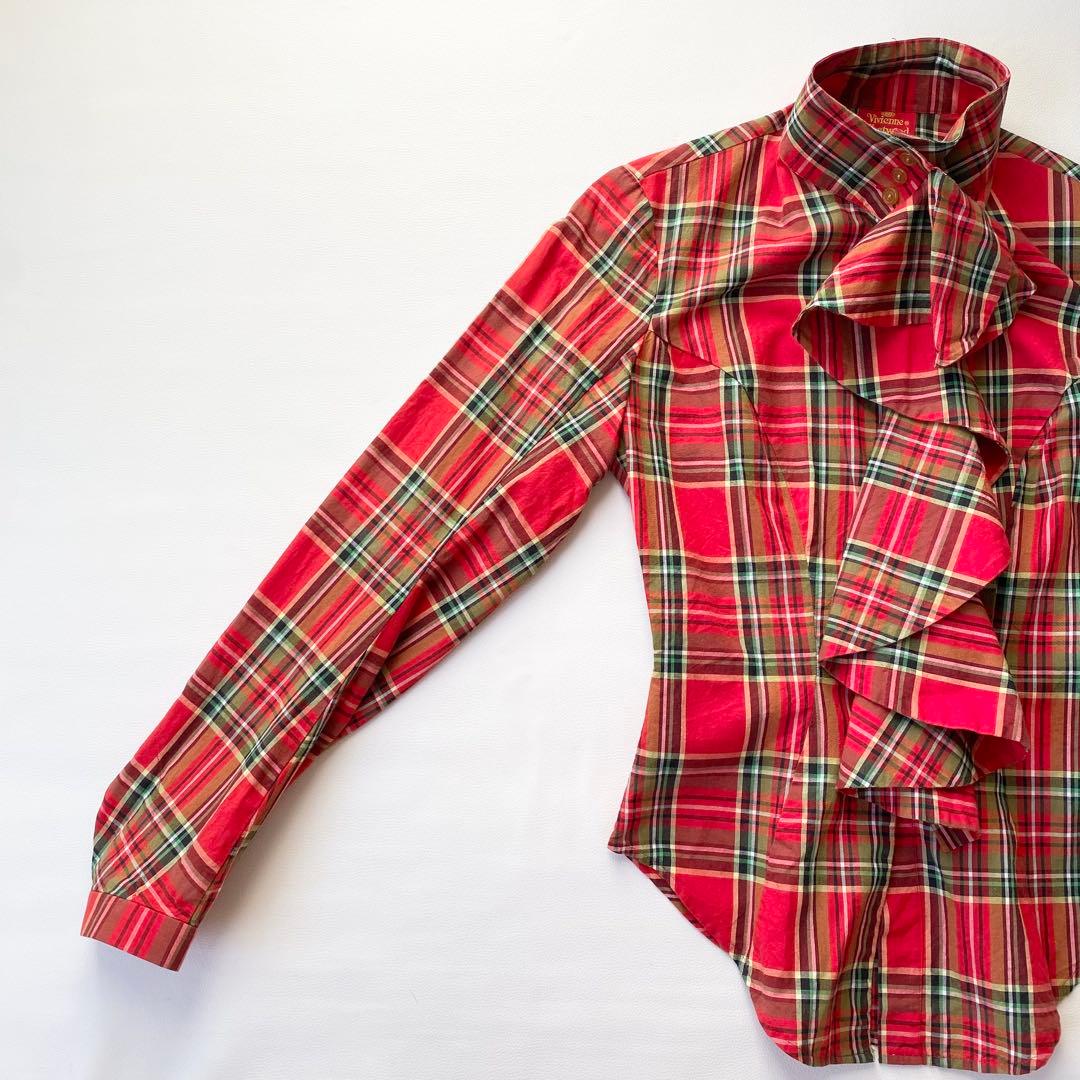 【美品】ヴィヴィアンウエストウッド　ブラウス　フリル　オーブボタン　イタリア製