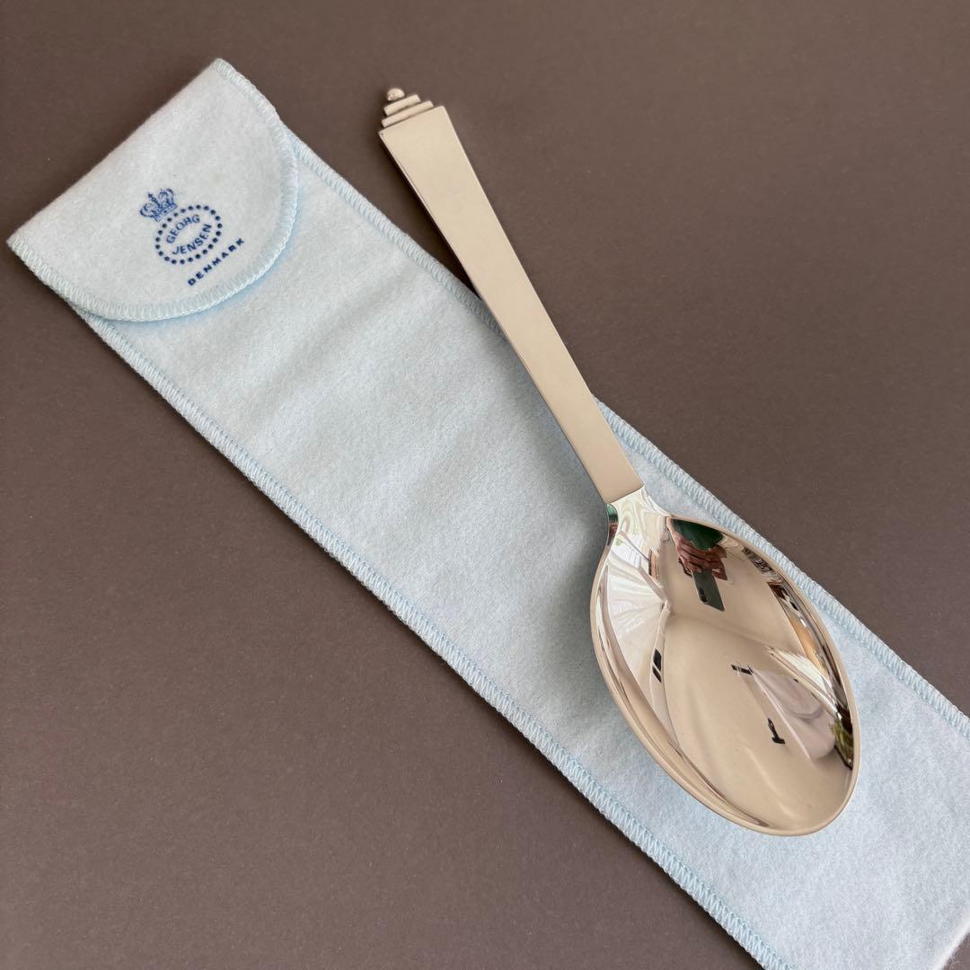 【未使用】ジョージジェンセン PYRAMID ピラミッド ディナースプーン 純銀