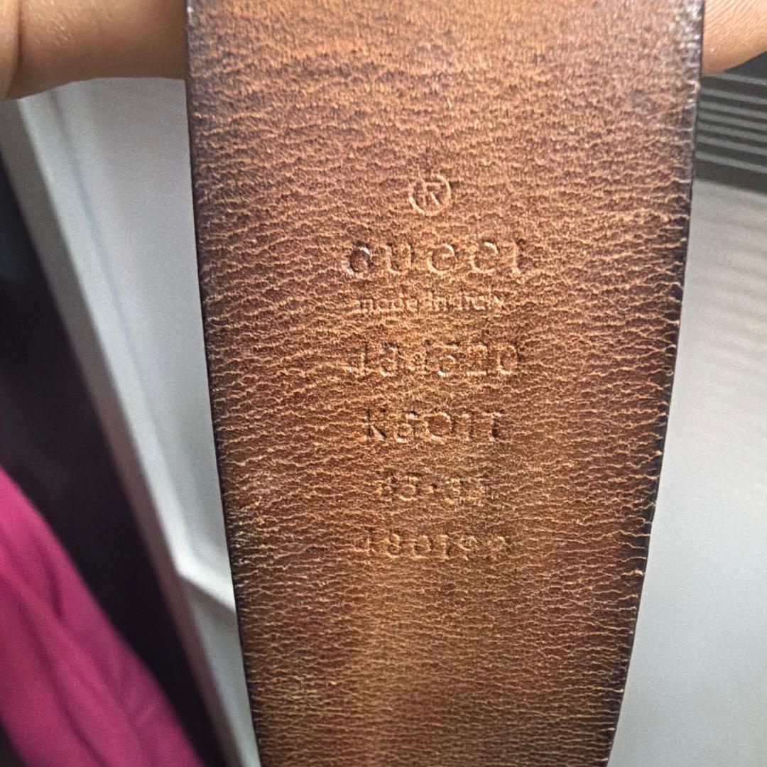 グッチ スネークプリントGGベルト ベージュ