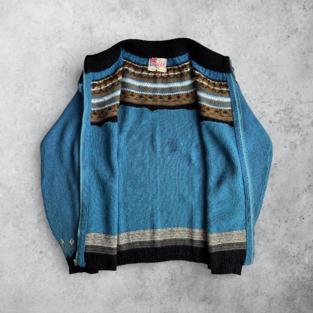 50's-60's REVEREノルディック柄 ニット ヴィンテージ L