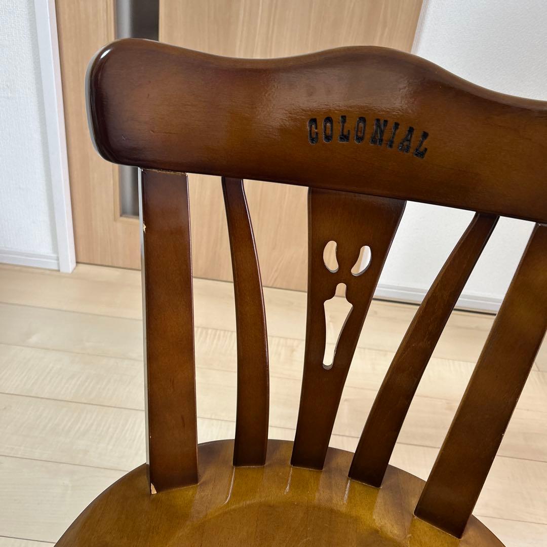 Karimoku COLONIAL CC18 model 肘無　ブラウン　2脚