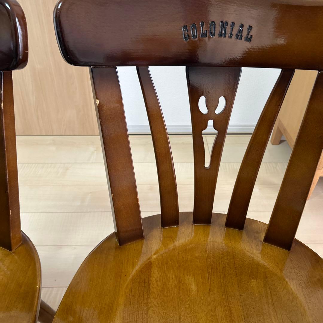 Karimoku COLONIAL CC18 model 肘無　ブラウン　2脚