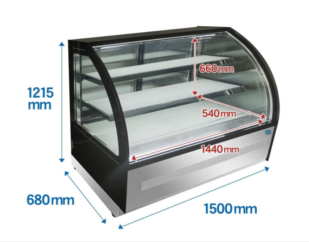 JCM冷蔵ショーケース1500