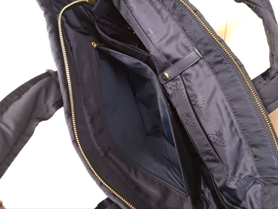 【新品】TOCCA トッカのクローバーキルトマザーズバッグ　ネイビー