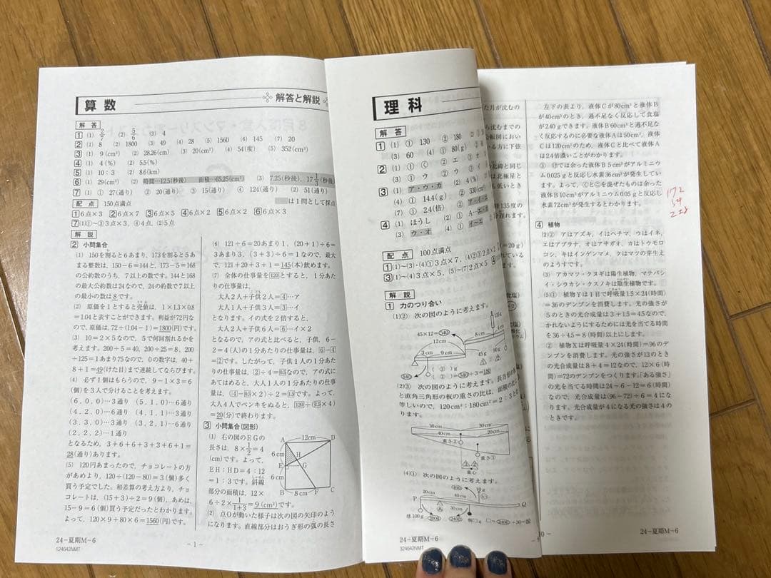 最新！2024年度　受験組6年サピックス原本　全10回