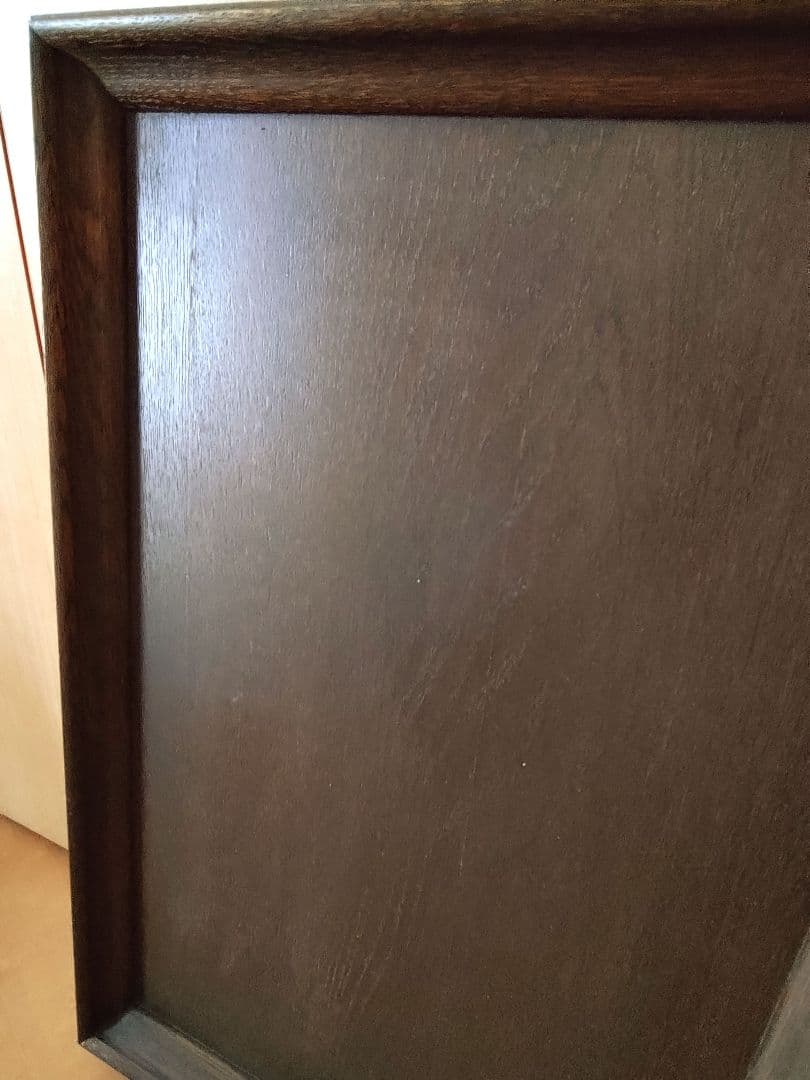 木製トレイ　アンティーク　お盆　真鍮トレー