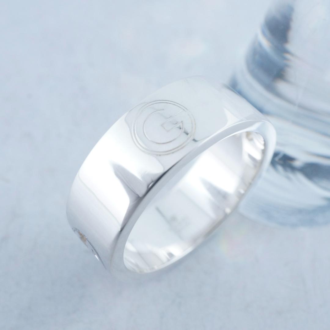 新品仕上 グッチ SV925 リング　G ロゴ　２５号