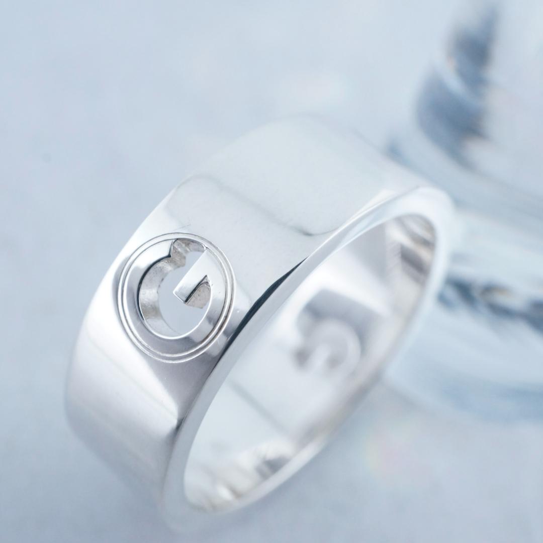 新品仕上 グッチ SV925 リング　G ロゴ　２５号