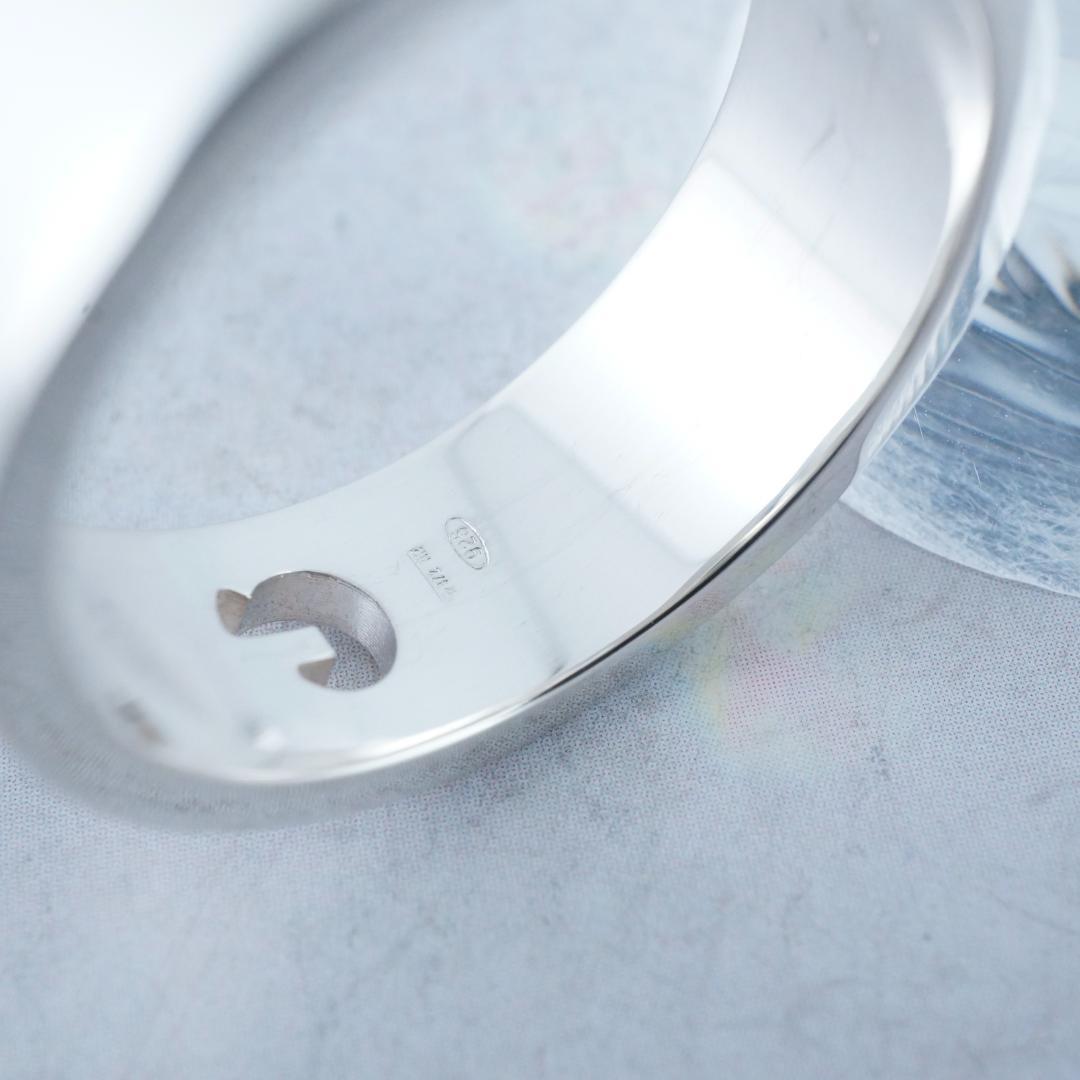 新品仕上 グッチ SV925 リング　G ロゴ　２５号