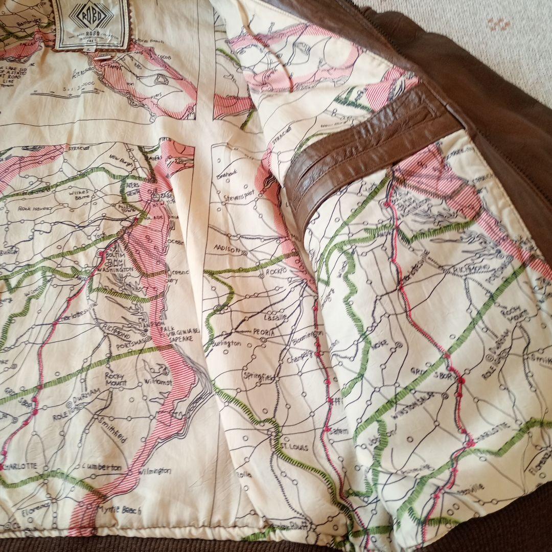 〈ROBO〉 レザージャケット（羊革） Lサイズ　ヴィンテージ品