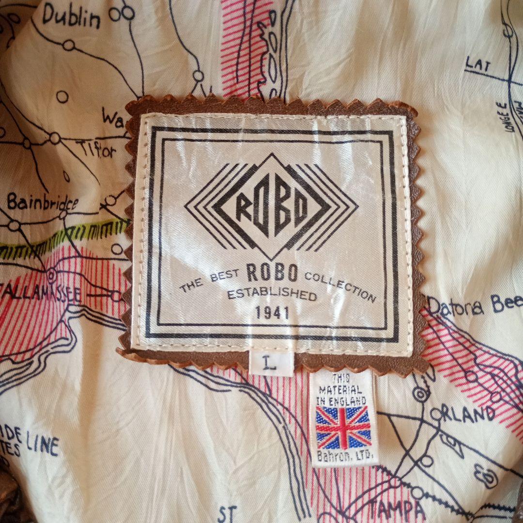 〈ROBO〉 レザージャケット（羊革） Lサイズ　ヴィンテージ品