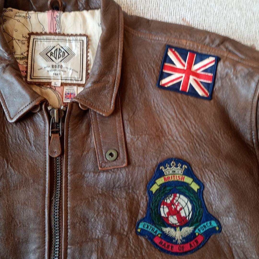 〈ROBO〉 レザージャケット（羊革） Lサイズ　ヴィンテージ品