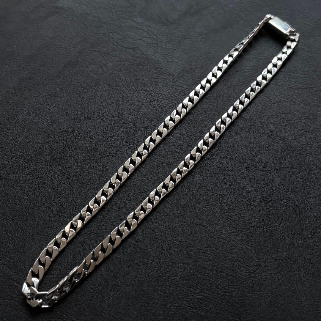 鑑定書付き 50cm シルバー925刻印あり 喜平チェーン ネックレス 重厚