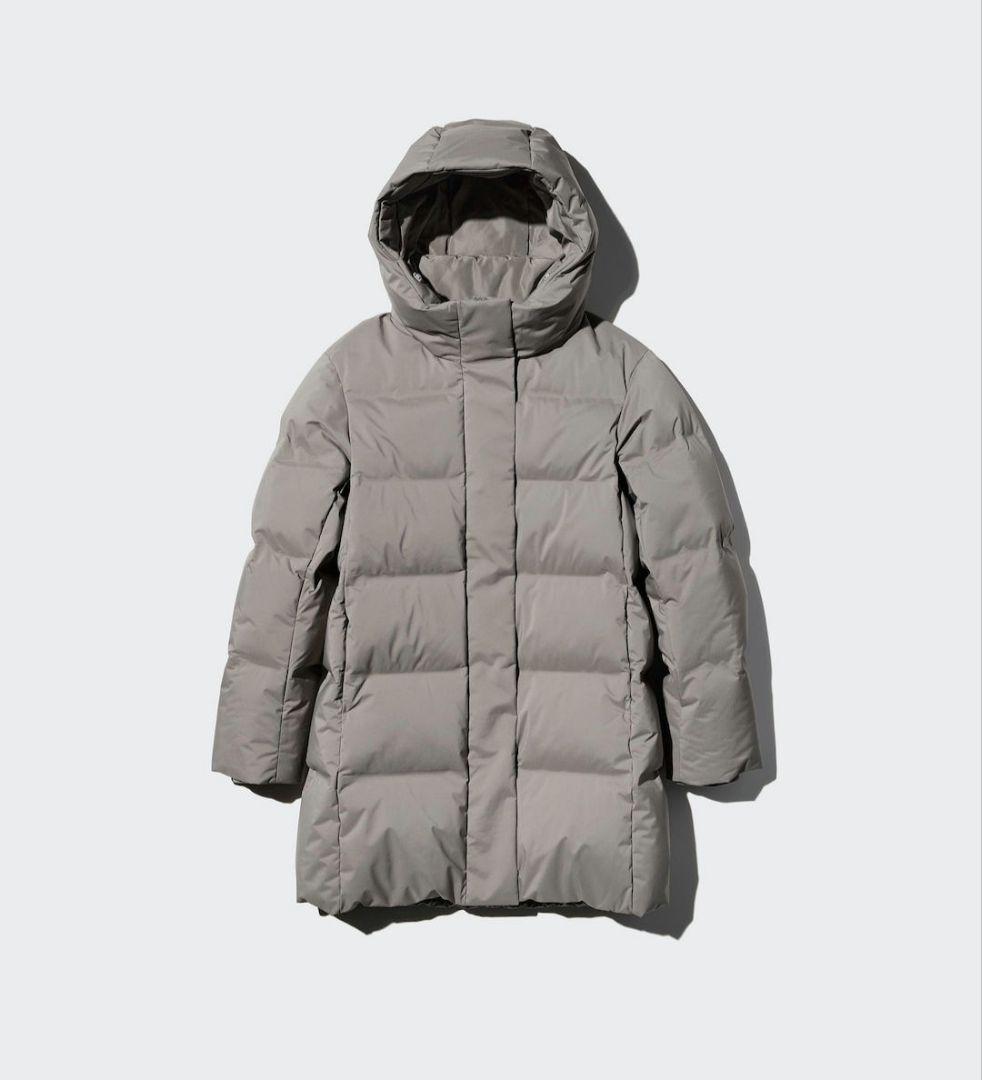 新品！ユニクロ シームレスダウンショートコート グレー XXL