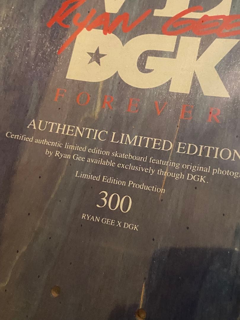 Ryan Gee x DGK 世界300枚限定プレス　デッキ