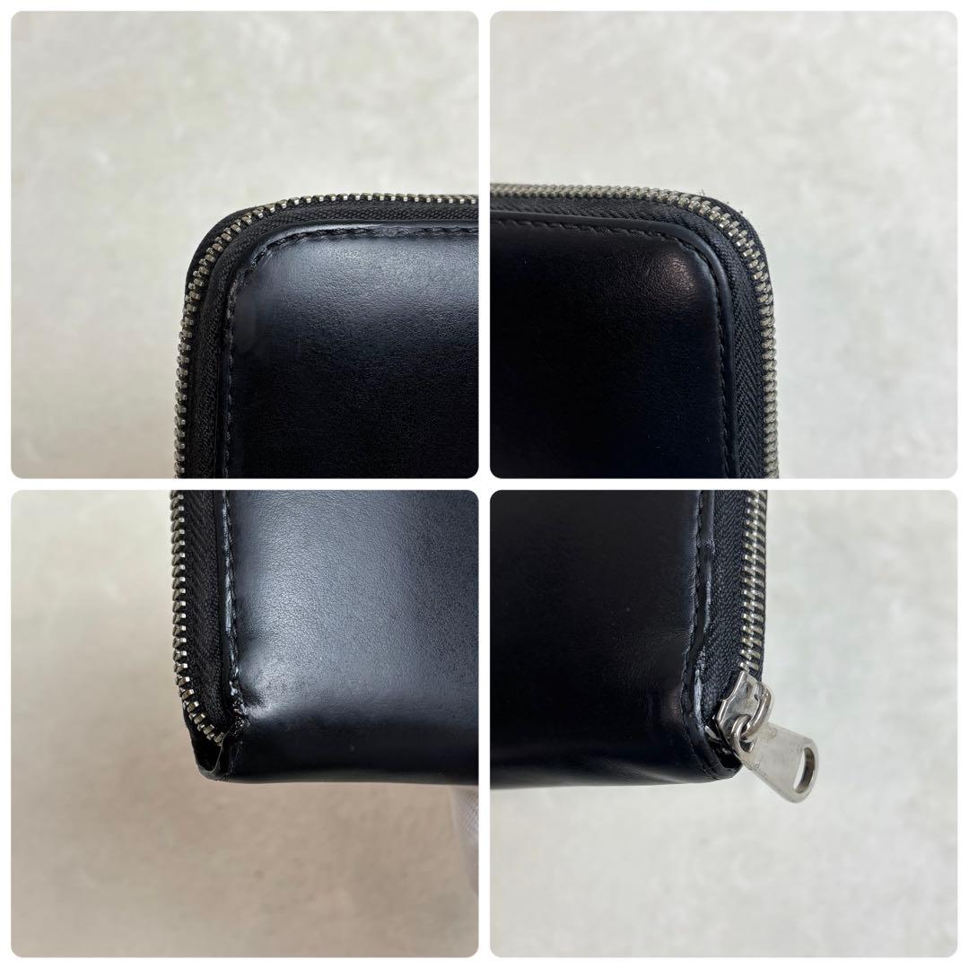 BURBERRY バーバリー　長財布　ラウンドジップ　黒　ロゴプリント　レザー