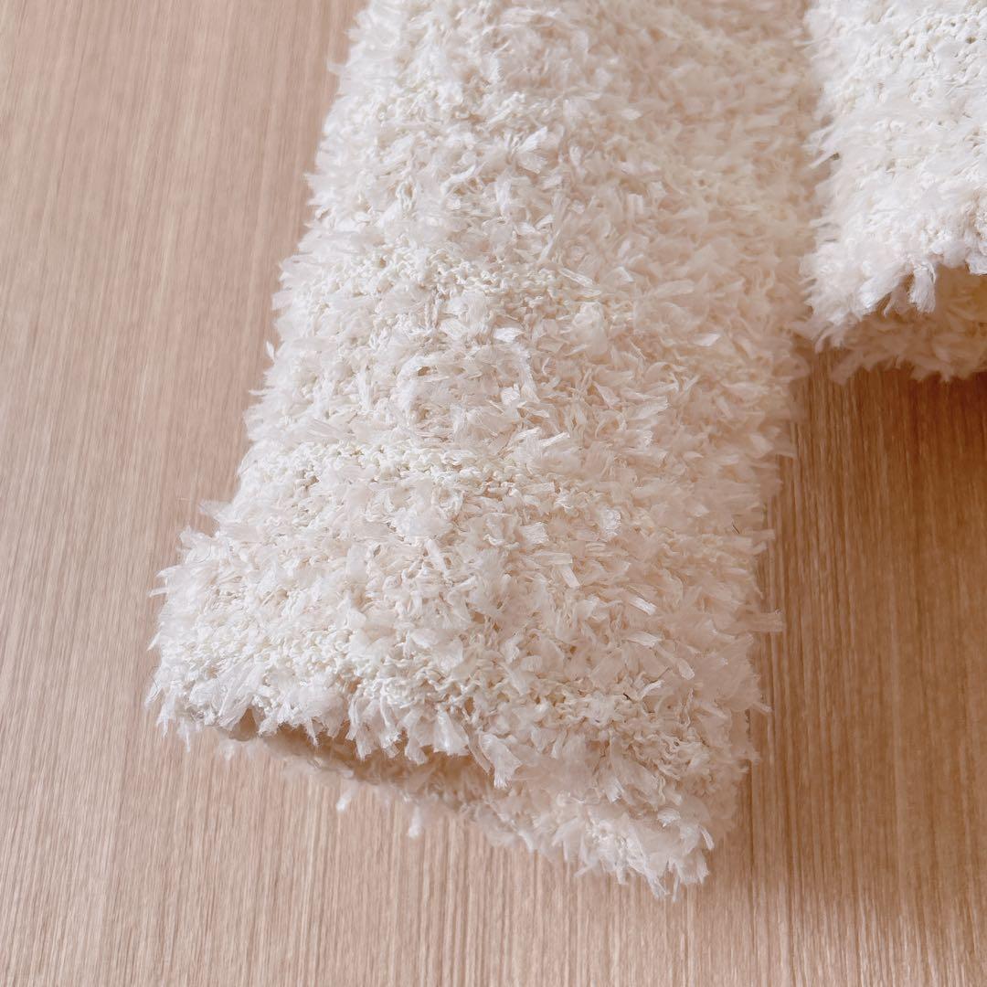 【1324】アナイ　フロッシュツイード2WAY カーディガン　アイボリー　36