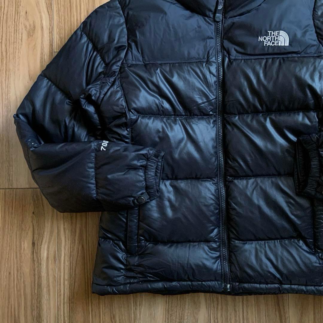 Sノースフェイスレディース700フィルブラック黒ヌプシダウンジャケット